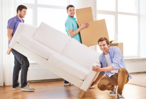 Furniture handling and transport during a North London removal